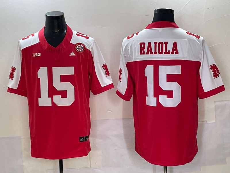 Men Norte Dame Fighting Irish 15 Raiola Red Nike 2025 NCAA Jersey